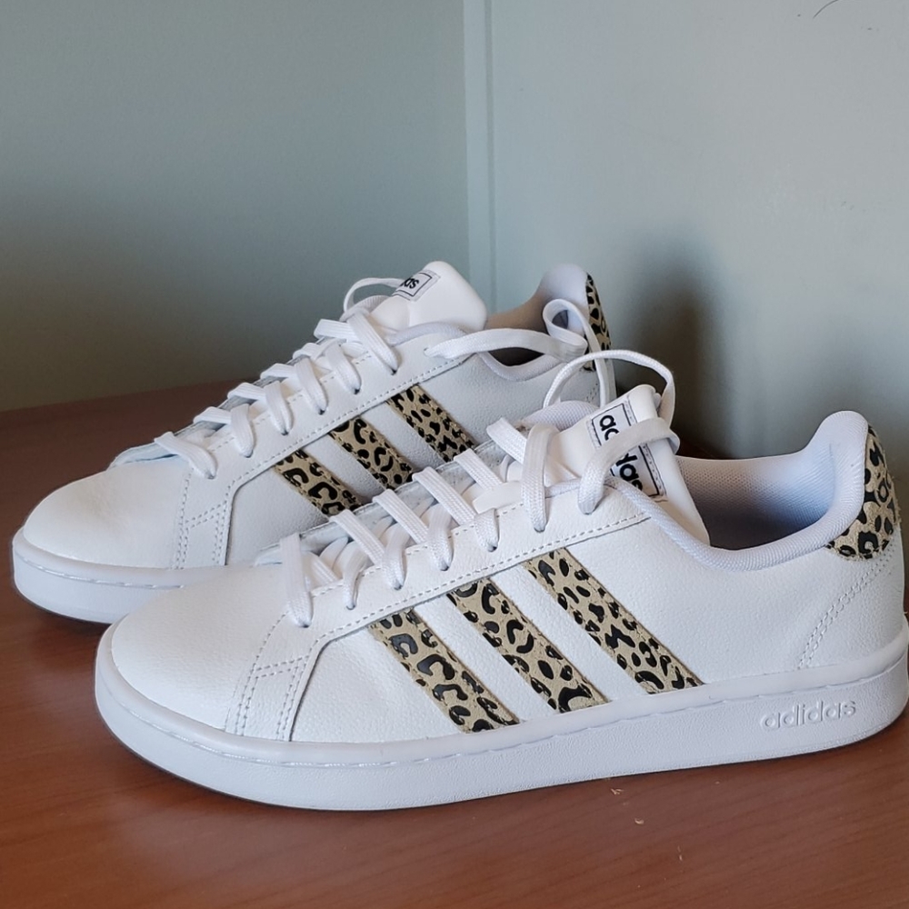 Adidas Leopard Print Grand Court Sneaker